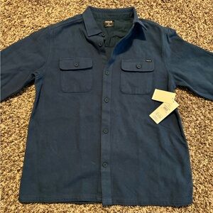 Brand New Hurley Men’s Santa Cruz Twill Button-Up Flannel Size Large Retail $70